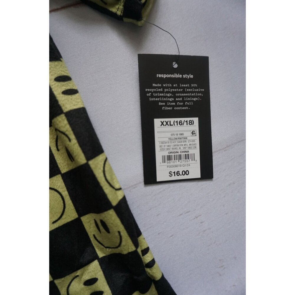 Art Class' Short Sleeve Smiley Checkerboard Button-Up Pajama Set - Size XXL, NWT - Picture 6 of 6